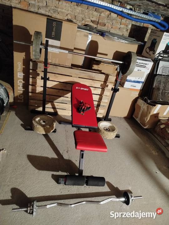 Ławeczka do ćwiczeń 2x Sztanga Gryf Ławka Lublin