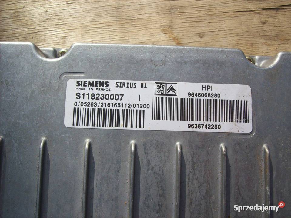 Citroen C5 20 16V Zestaw startowy Sterownik