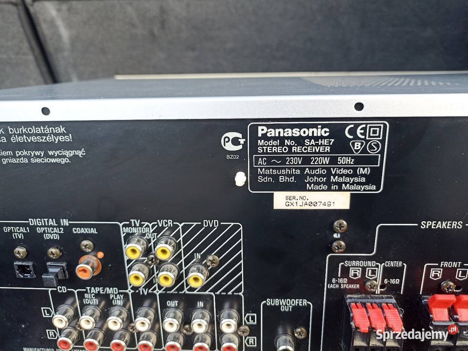 Amplituner Panasonic SAHE7 Oświęcim sprzedam
