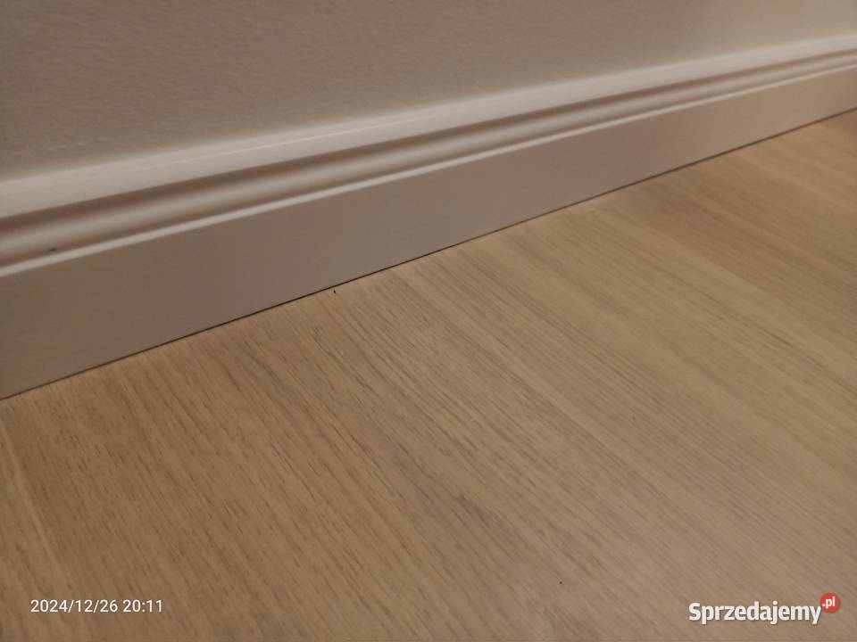 Listwy przypodłogowe ryflowane lite drewno 80mm śląskie Rudzica