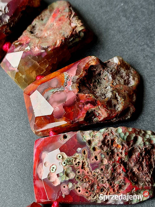 AGAT RUBINOWY NASZYJNIK ETNO ART Częstochowa