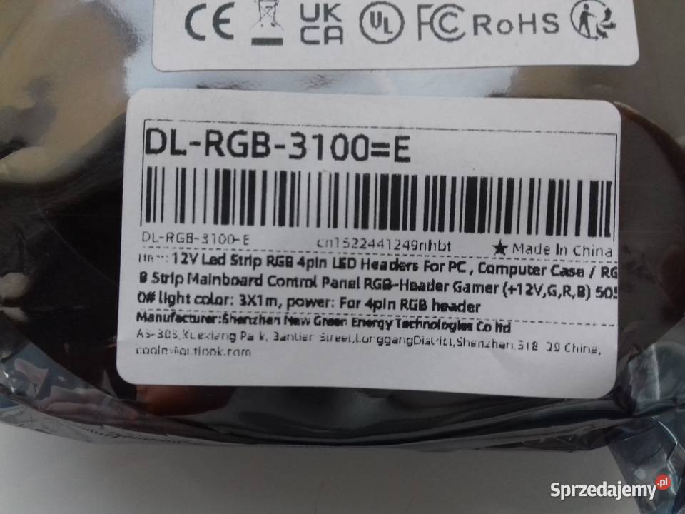 LED RGB 12V 4pin 1m 3x oświetlenie płyt głównych Bydgoszcz