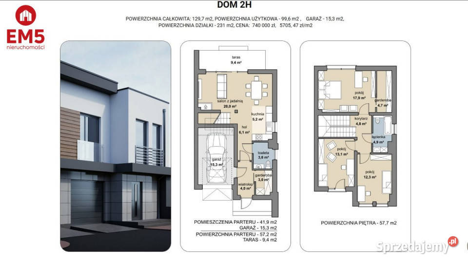sprzedaży domu szeregowego Zaścianki 1297m2 podlaskie