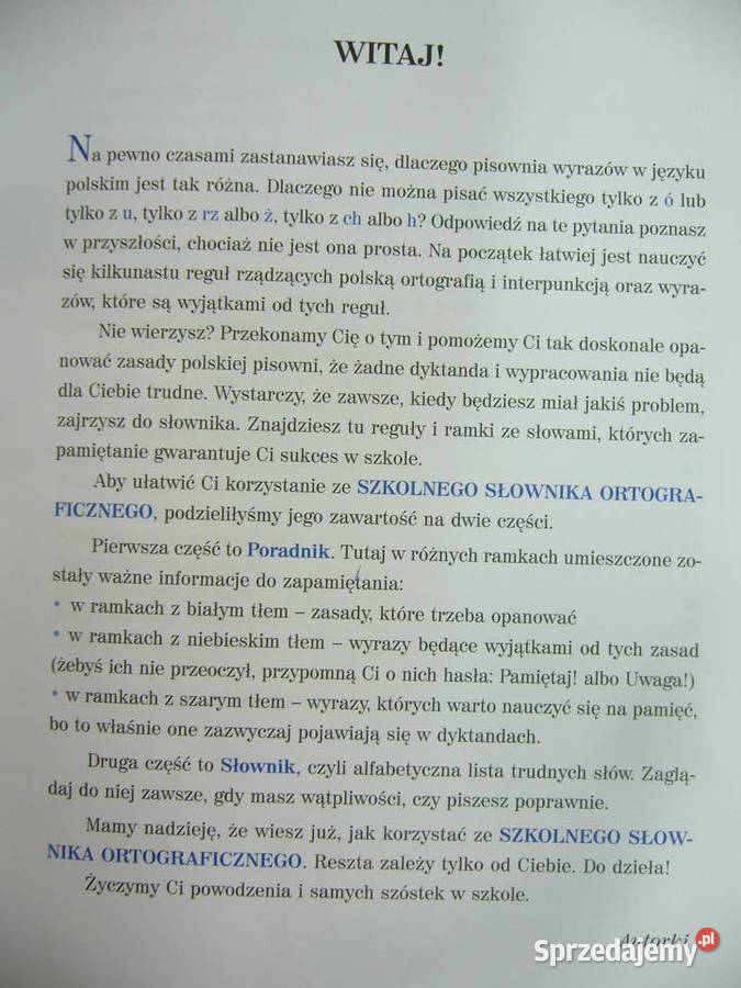 Szkolny słownik ortograficzny klas 13 mazowieckie Warszawa