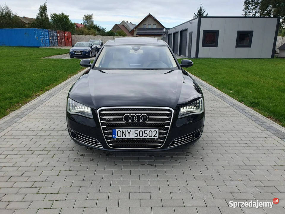 Audi A8 W12 63 500 Full Raty Zamiana D4 2010 elektrycznie ustawiane fotele A8 Strobice