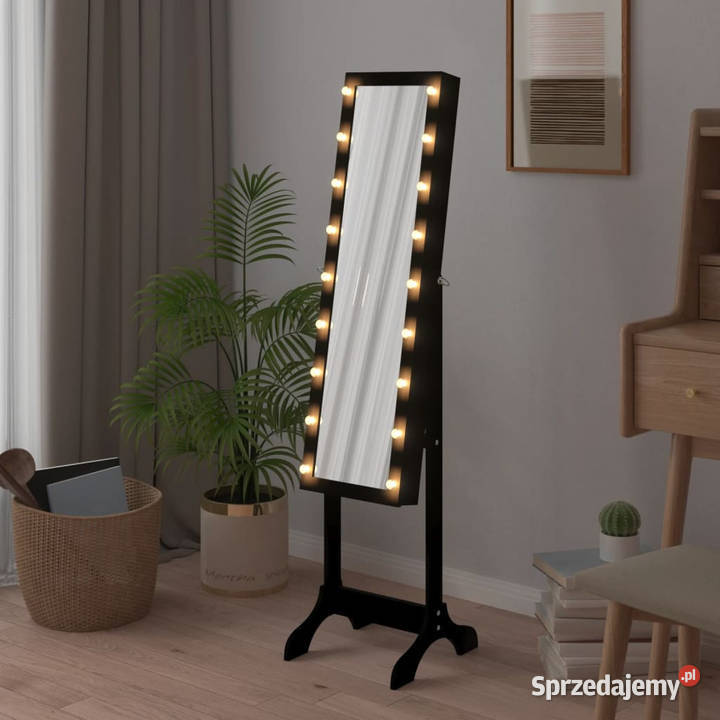 Lustro stojące z LED czarne 34x37x146 WM351767 Lustra Warszawa