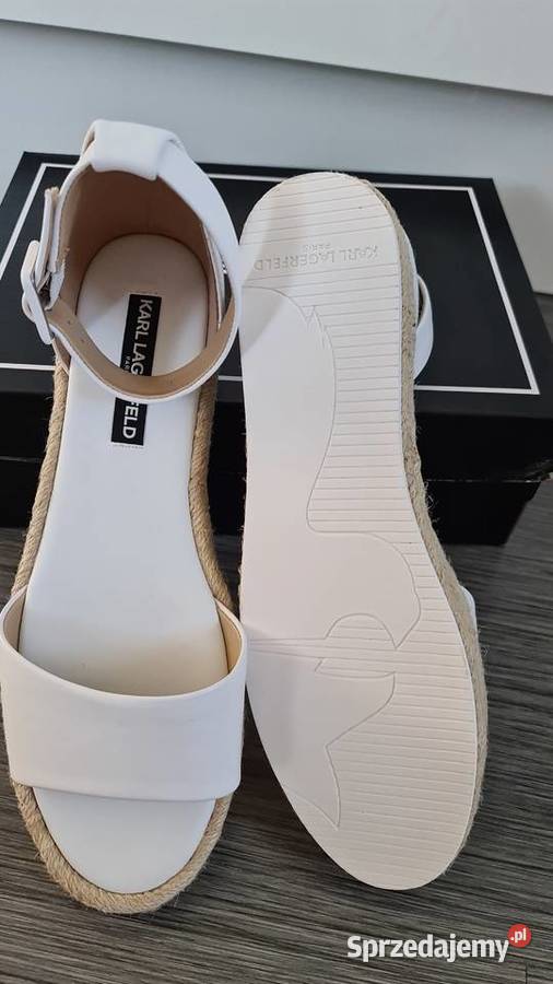 Nowe skórzane espadryle sandały Karl Lagerfeld 25cm zachodniopomorskie sprzedam