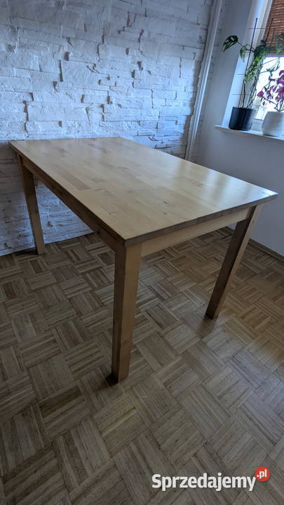 stół drewniany Ikea z krzesłami w białych Warszawa