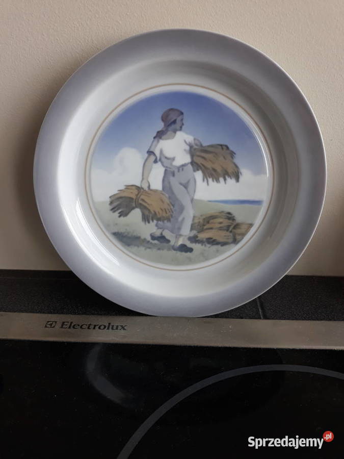 talerz talerze żniwiarka duńska porcelana Gdańsk