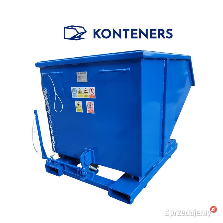 Kontener metalowy samowyładowczy 1m3 na widły do Elbląg