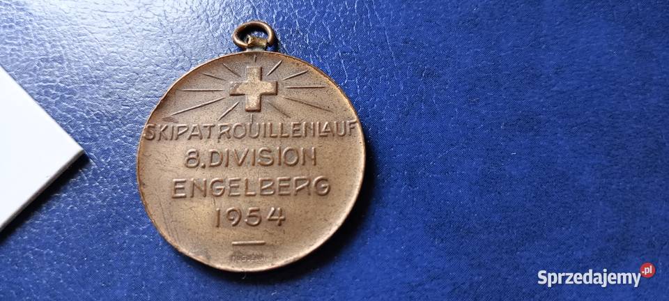 Stare monety Medal Szwajcaria 8 Dywizja 1954 137 Antyki, Sztuka, Kolekcje Lesko