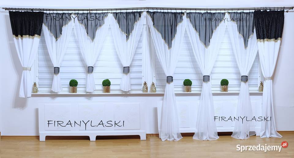 Firana gotowa 400x150 do pokoju salonu cyrkonie Pińczów sprzedam