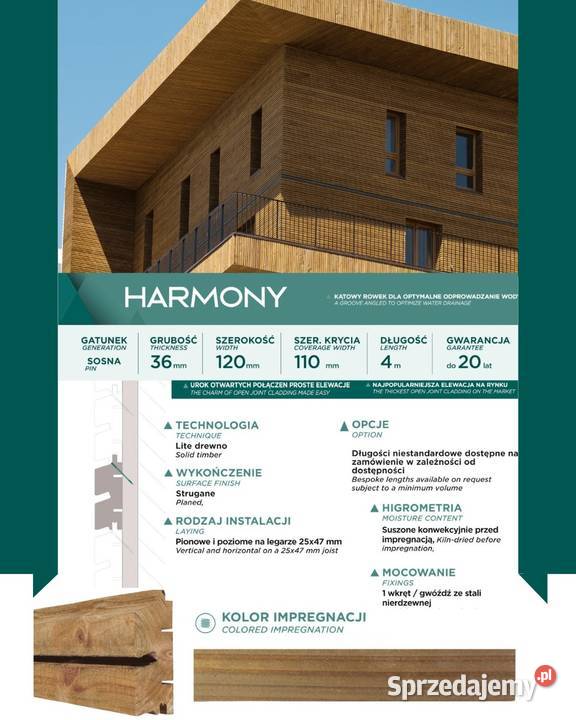 Deska Elewacyjna Harmony Nowoczesne Wykończenie Chojnice