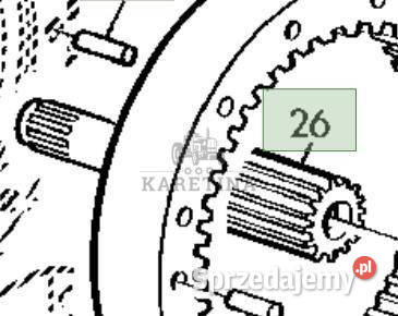 John Deere 6800 6900 Wałek Zębaty Tylnej Osi Jastrzębniki