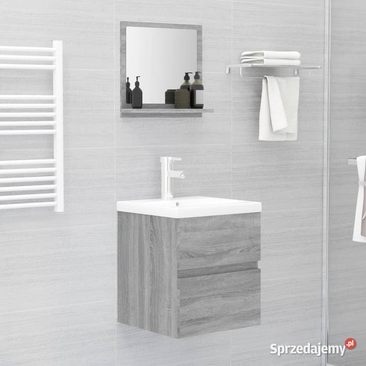 Lustro łazienkowe szary dąb sonoma 40x105x37 Warszawa