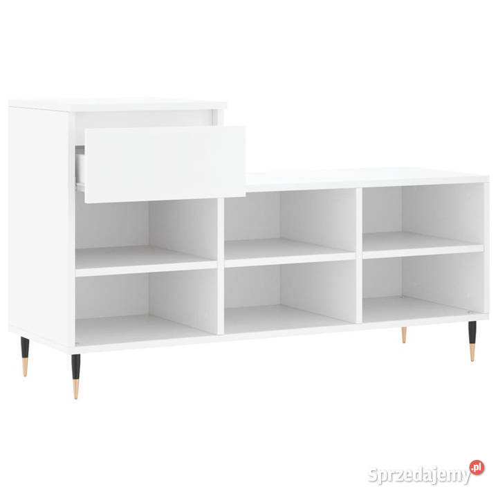 Półka na buty biała 102x36x60 materiał Warszawa