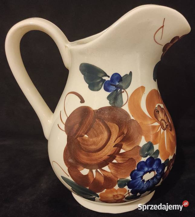 Unikat Fajans styl Włocławek dzban dzbanek 20