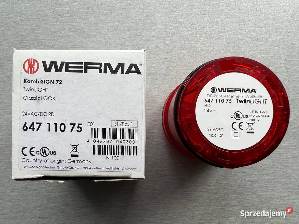 Werma 64731075 KombiSIGN 72 Czerwony kolumna Pozostałe