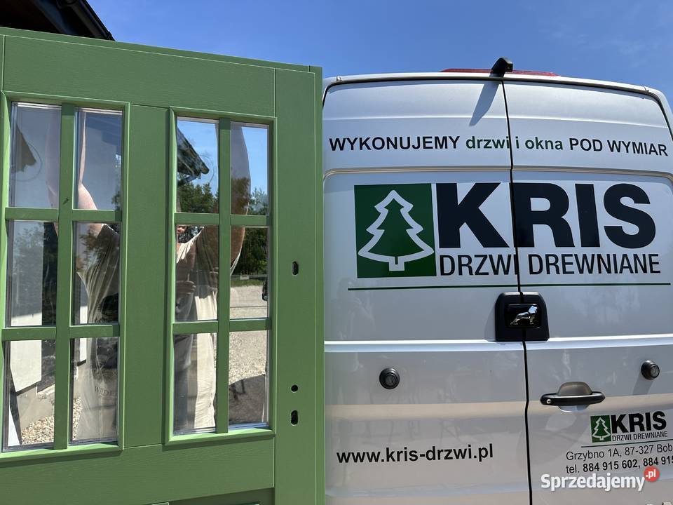 Drzwi zewnętrzne DREWNIANE RĘKI Angielskie Grzybno sprzedam