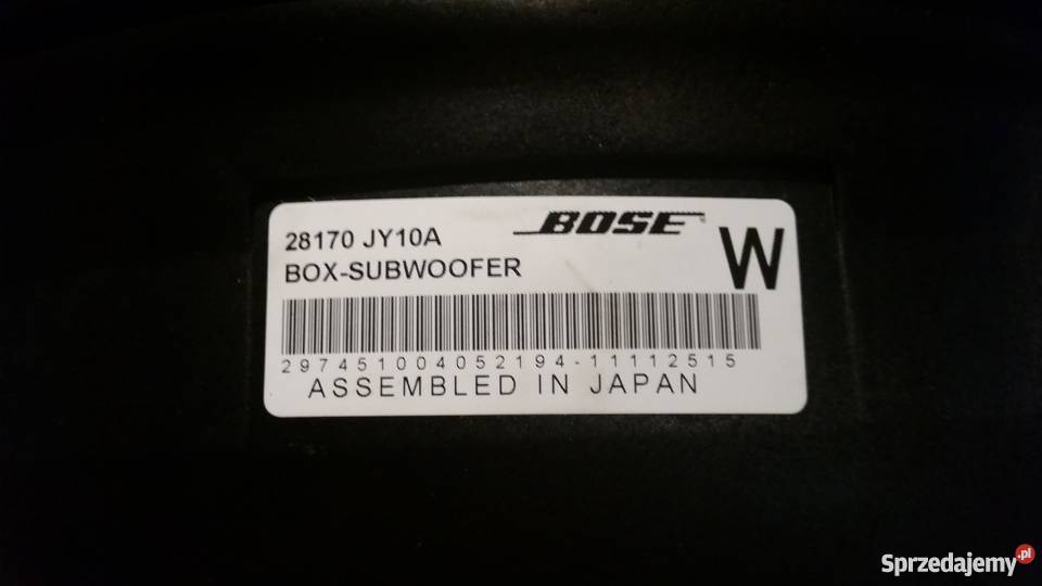subwoofer bose wkładany w koło zapasowe skrzynie basowe i tuby Kraków sprzedam