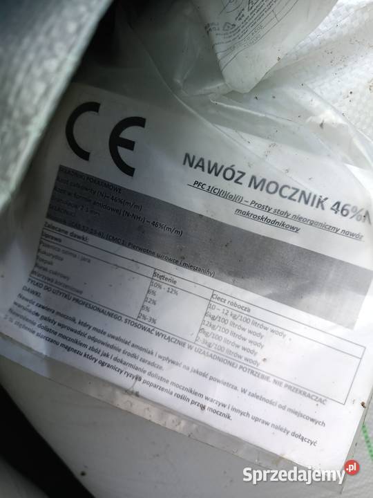 Mocznik saletrę sprzedam świętokrzyskie Pawłowice sprzedam