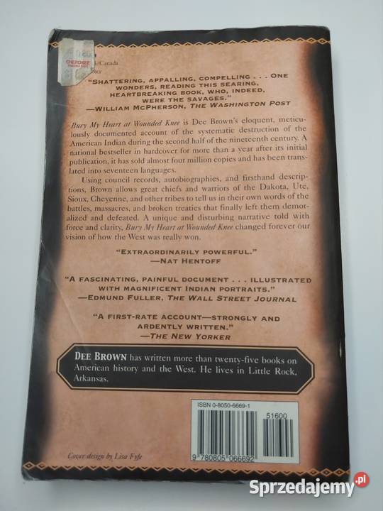 Bury my Heart at wounded Knee Dee Brown Pochowaj Lublin