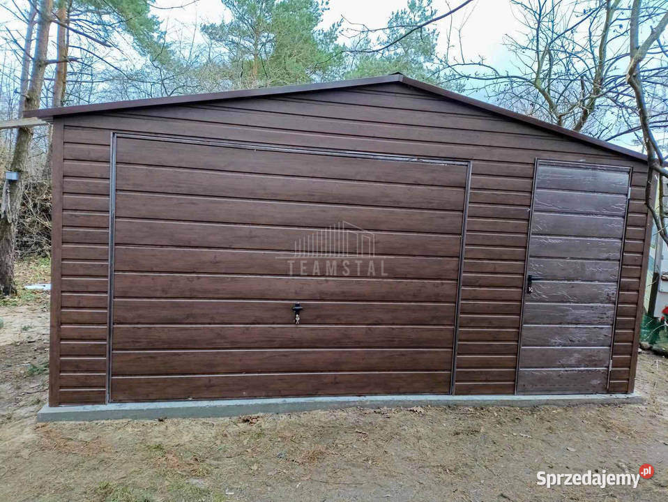 Garaż blaszany 55x6m Brama uchylna drzwi pomorskie Gdynia