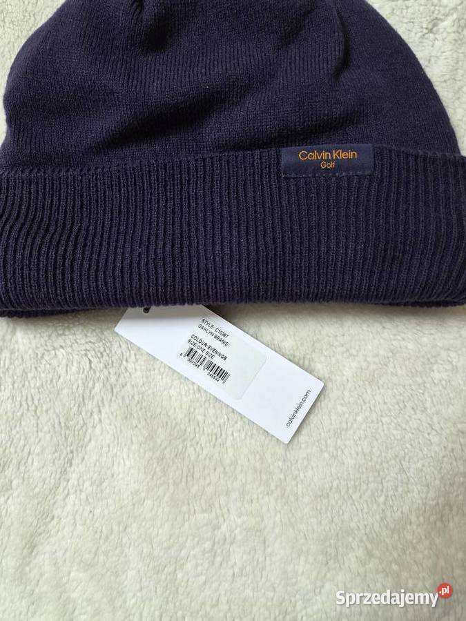 Nowa granatowa ciepła czapka Calvin Klein unisex małopolskie
