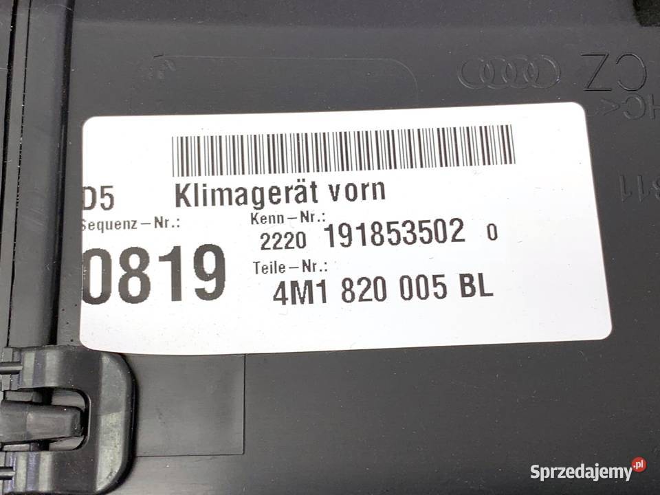 NAGRZEWNICA KOMBAJN AUDI A8 D5 4M1820005BL