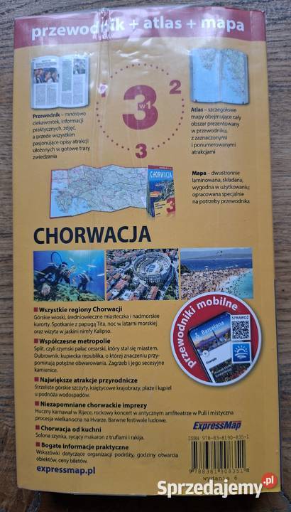 Chorwacja 3 w1 mapa 1750 000 przewodnik