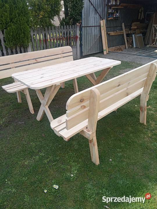 Stół ławki do ogrodu na taras Wieluń