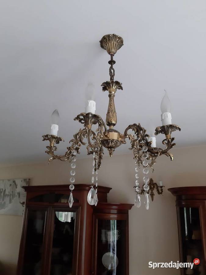 Żyrandol mosiężny świętokrzyskie Opatów
