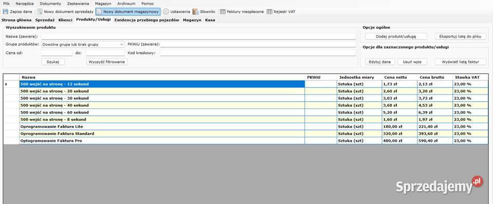 Program do sprzedaży z magazynem integracja z Oprogramowanie Łódź sprzedam