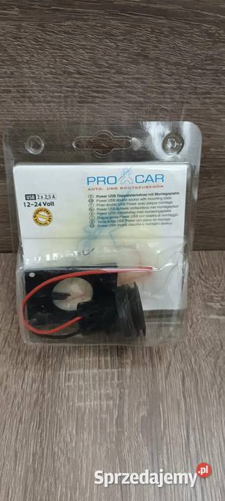 Gniazdo usb Pro Car z płytą montażową