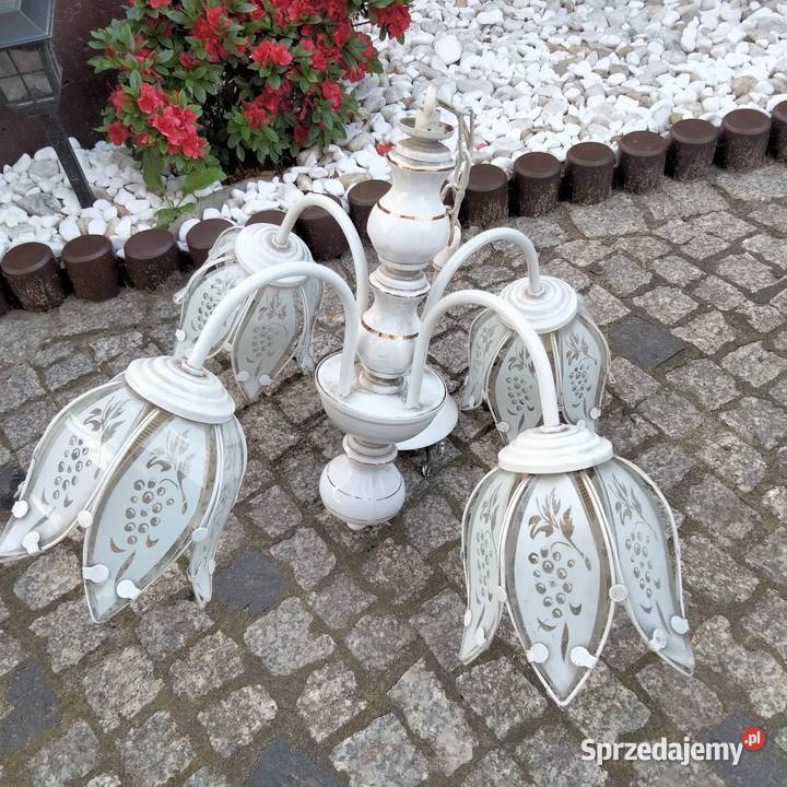 Żyrandol ceramiczny PRL