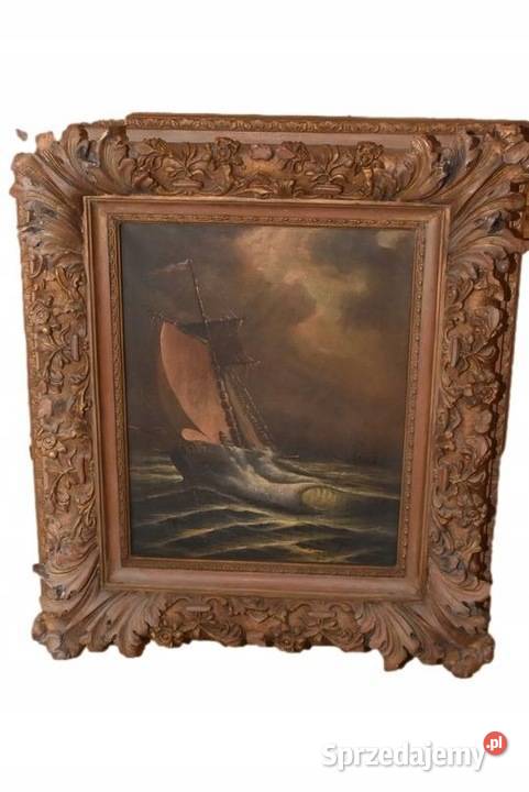 Łódź Na Wzburzonym Morzu Marynistyczny Obraz małopolskie Kraków