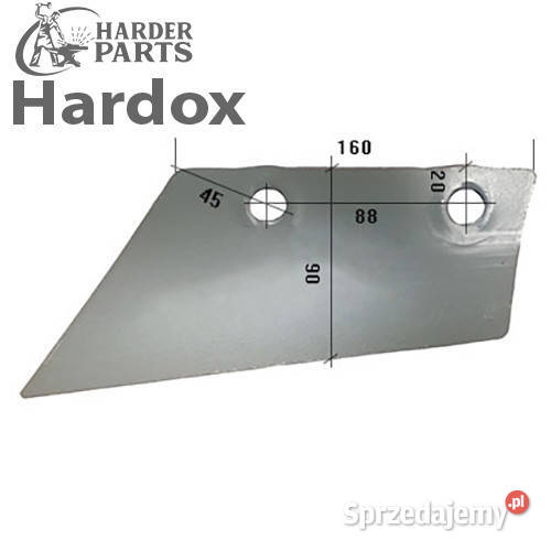 Lemiesz przedpłużka HARDOX 5117L części do pługa nieuszkodzony Suwałki