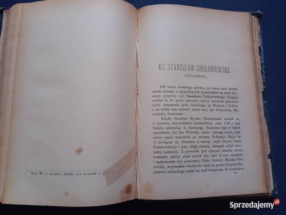 Pamiętniki hr Stanisława Wodzickiego Kraków 1888 Koźminek sprzedam