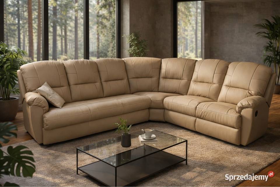 Narożnik Tania 3x2 różne kolory i funkcje śląskie Piasek