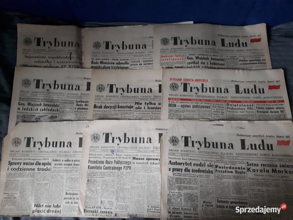 Trybuna Ludu 9sztuk 1983 1503 1703 1403 1103 mazowieckie