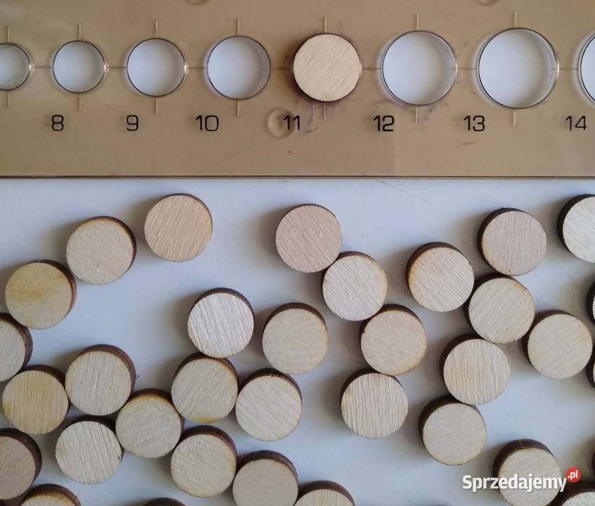Koła Kółka Drewniane 11 mm Scrapki Decupage 100 Gdańsk