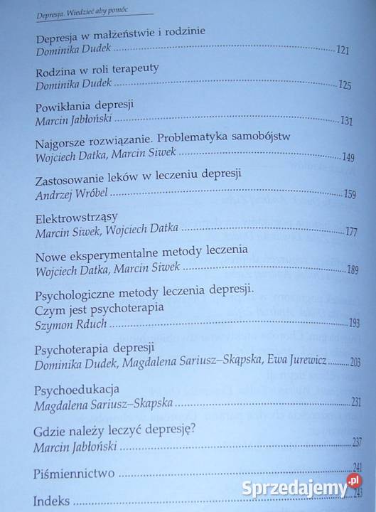 Depresja Wiedzieć aby pomóc Dominika Dudek Kraków