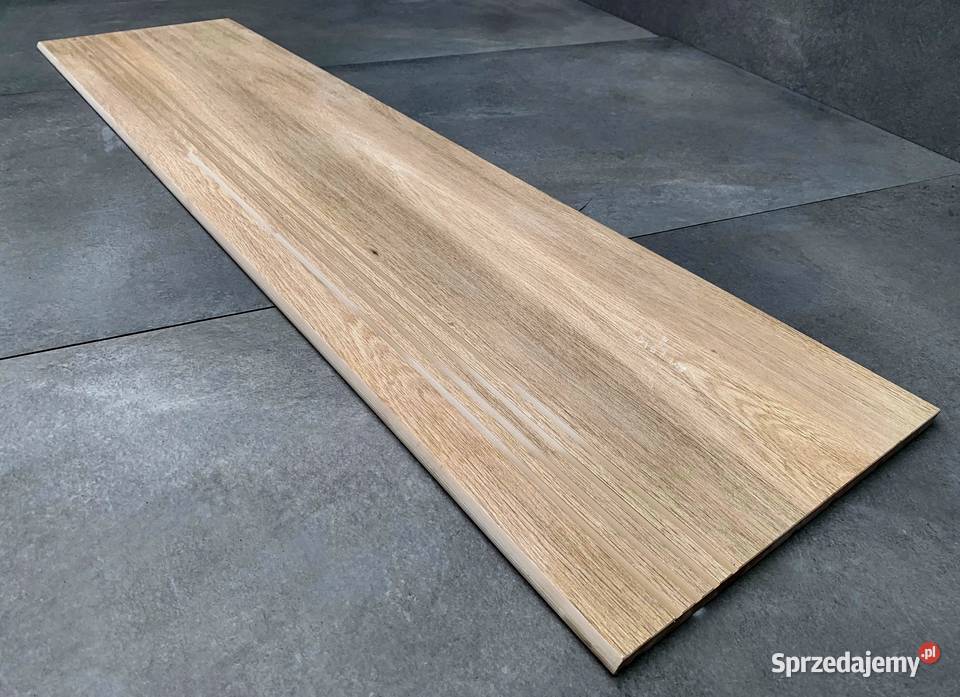 Drewnopodobne płytki na schody 120x30 dąb złoty Łask