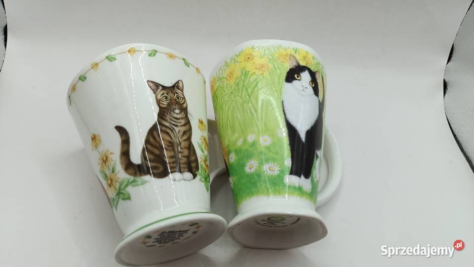 Dwa kubki z serii St Michael koty porcelana Zamość sprzedam