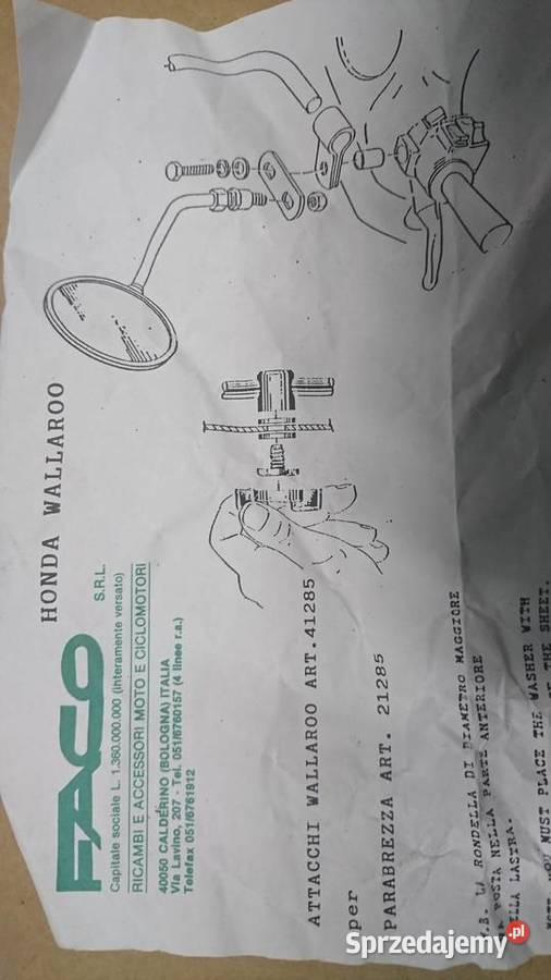 NOWA SZYBA OWIEWKA HONDA WALLAROO podlaskie Bielsk Podlaski
