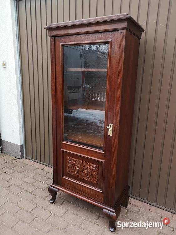 Biblioteka Słupek Witryna Stara Antyk Zgrabna Meble Swarzędz