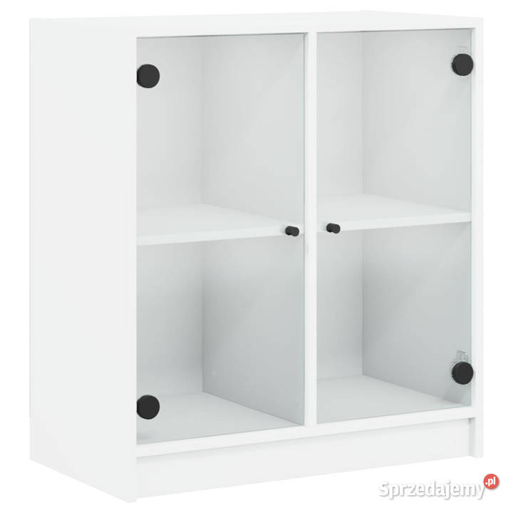 Szafka ze szklanymi drzwiami biała 68x37x755 Warszawa