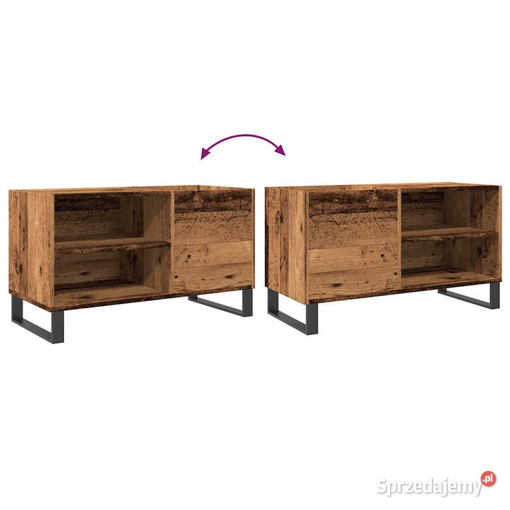 Szafka na płyty stare drewno 845x38x48 WM857244 Warszawa