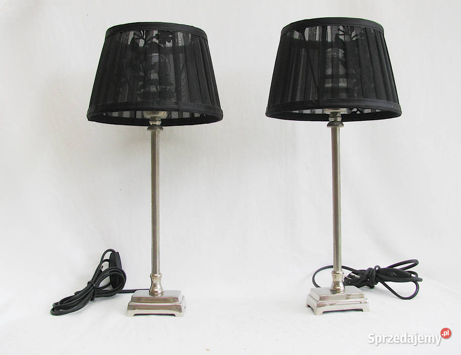 2 Lampki nocne inox na cienkiej nóżce zachodniopomorskie Szczecinek