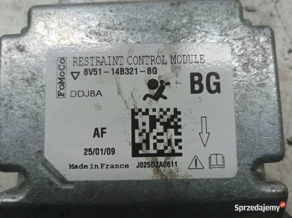 SENSOR AIRBAG 8V5114B321BG Ford Fiesta Mk7 Rok produkcji 2009